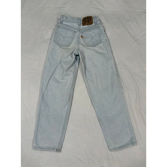 Vintage 90s 550 Levi’s Light Wash Denim Straight Leg Jeans Kids Size 9 Slim - Picture 2 of 13